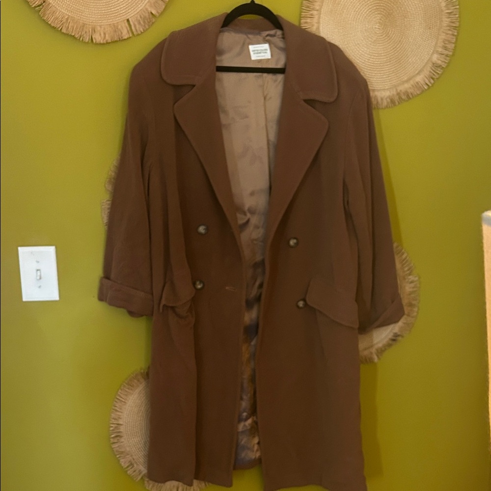 United Colors of Benetton Brown Double-Breasted Pea Coat - Picture 3 of 4